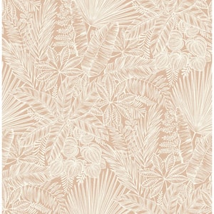 Vita Pink Blush Botanical Matte Non Woven Wallpaper Sample