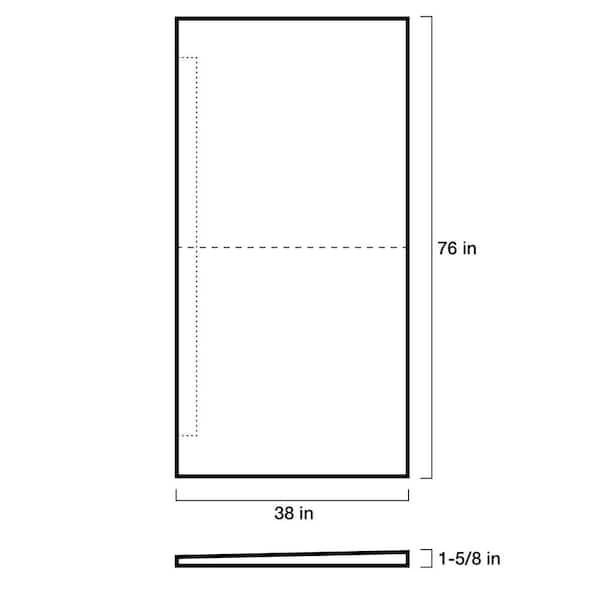 Kerdi-Shower-LT/-LTS 76 in. x 38 in. Perimeter Linear Drain Shower Tray