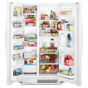 25 cu. ft. Side by Side Refrigerator in White