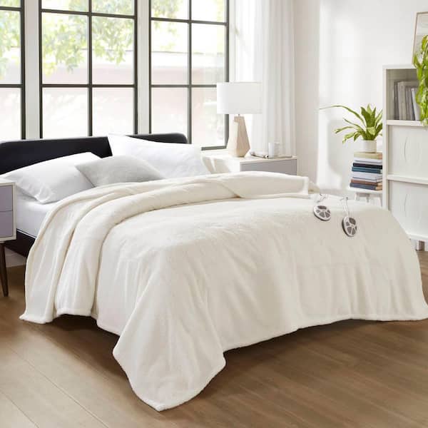 Dream Soft Heated Ivory Polyester Full Electric Blanket