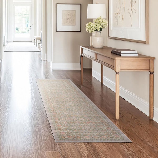 2 ft. x 8 ft. Sage Crestwood Oriental Indoor Area Rug