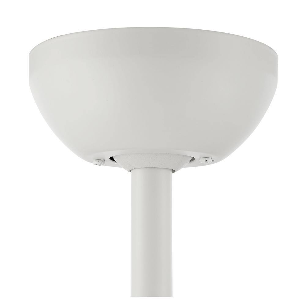 24-Inch White Brushed Nickel Modern Ceiling Fan with LED Light