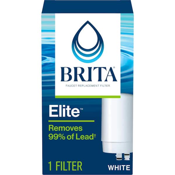 Brita Faucet Mount Tap Water Filtration System Filter Replacement Elite Cartridge, BPA Free, Reduces Lead