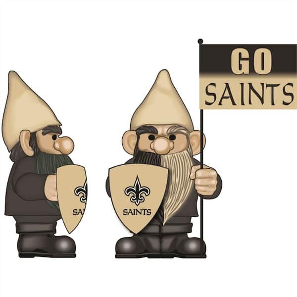 Evergreen 10 In X 6 In New Orleans Saints Nfl Garden Gnome With Team Flag fhg