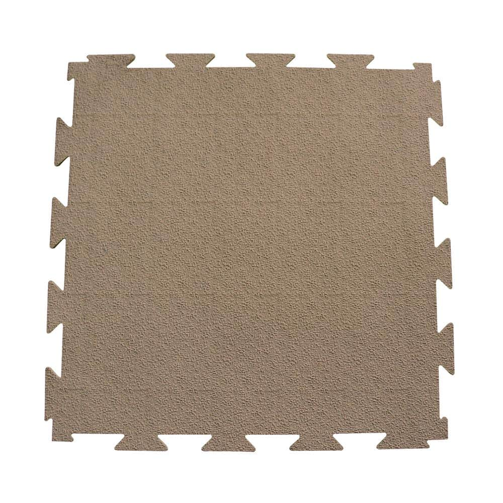 Rubber-Cal Terra-Flex 1/4 in. x 24 in. x 24 in. Chocolate Interlocking Flooring (10-Pack, 40 sq. ft.)