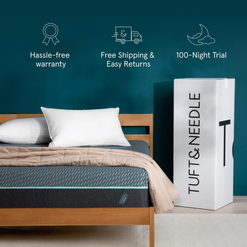 Twin XL Gray Hybrid Gel Memory Foam Mattress with Removable Cover