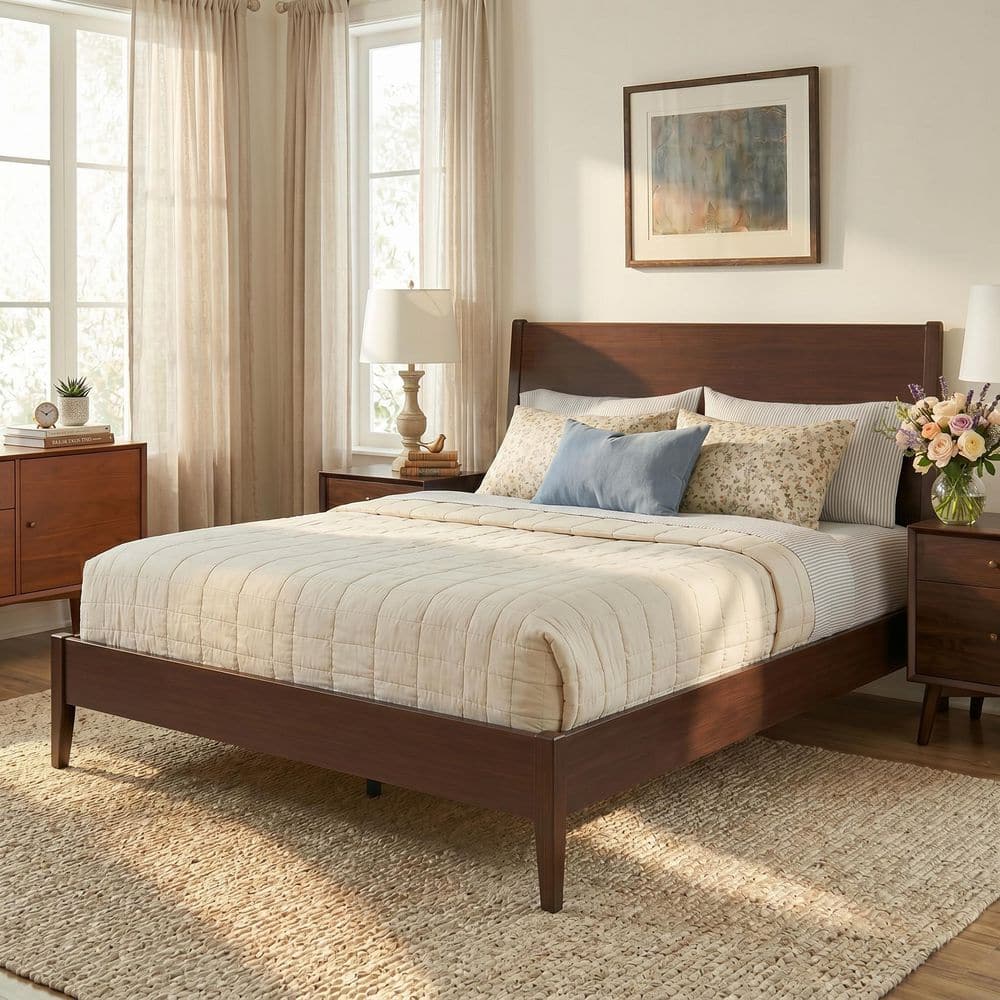 Harper & Bright Designs Chocolate Brown 100% Bamboo Wood Frame Harper & Bright Designs Chocolate Brown 100% Bamboo Wood Frame