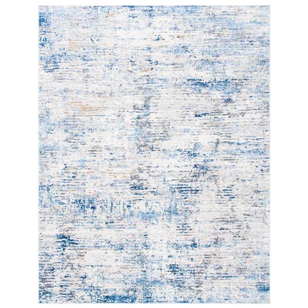 Amelia Ivory/Blue 8 ft. x 10 ft. Geometric Distressed Area Rug price history on PriceWatchPro