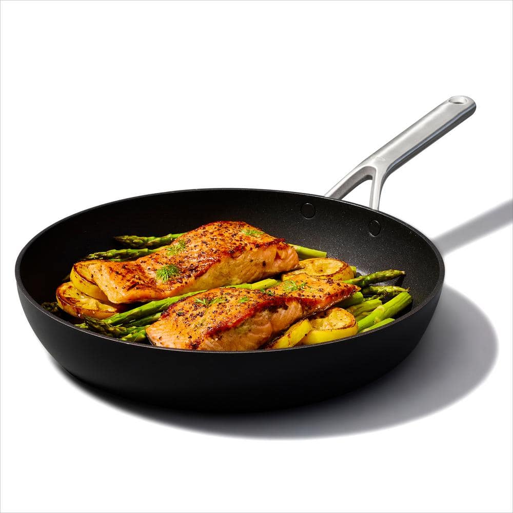 Black Aluminum 12-Inch Non-Stick Ceramic Frypan