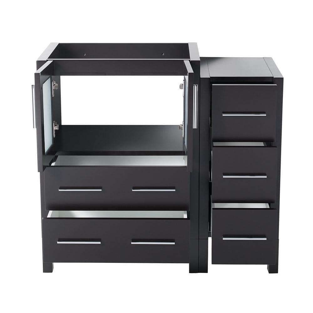 Espresso Engineered Wood Modern Freestanding Bathroom Vanity Base