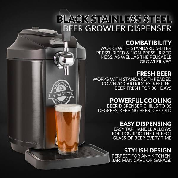 Pressurized CO2 Growler Dispenser Tap for Glass Beer Growlers 