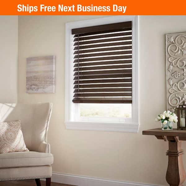 Home Decorators Collection Home Decorators Room Darkening 2.5 in. Faux Wood Blinds