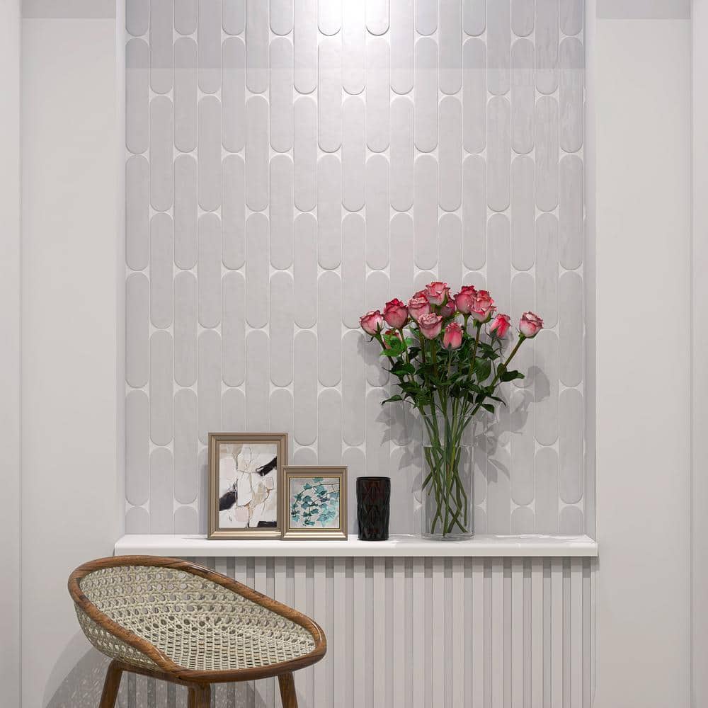 Blanco White Matte Ceramic Subway Wall Tile 2x9