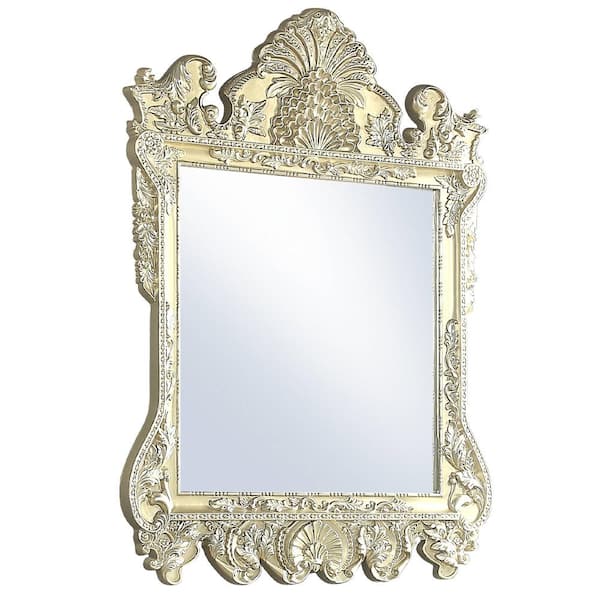 Acme Furniture Vatican 61 in. x 3 in. Classic Novelty Framed Champagne Silver Finish Decorative Mirror