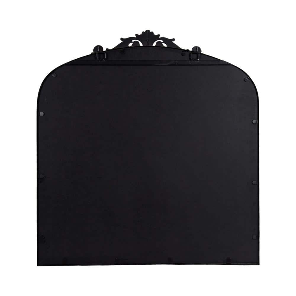 Arendahl Black Ornate Rectangular Wood Wall Mirror, 28" x 30"