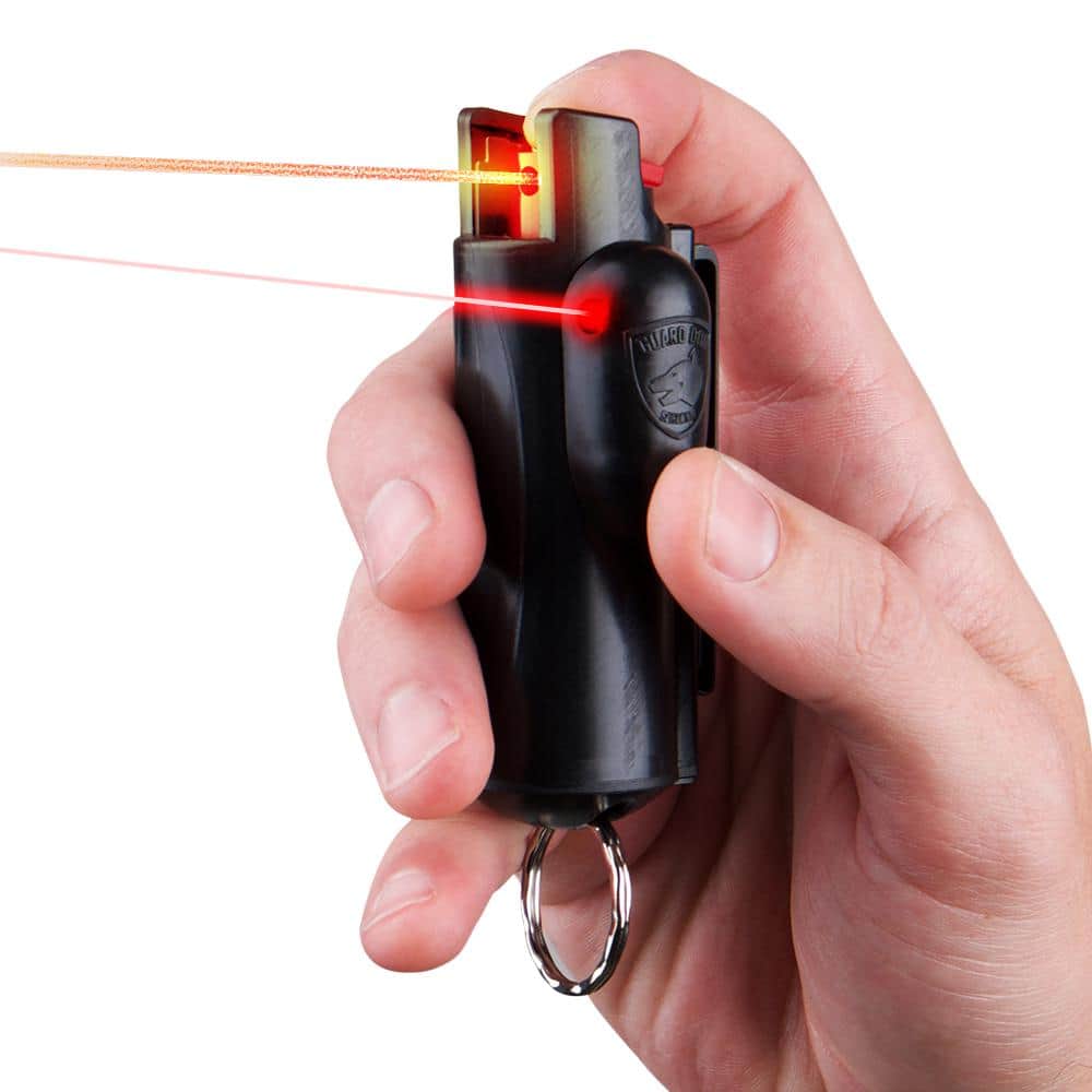 Guard Dog Security Laser Assist Pepper Spray on Keychain, AccuFire, Black  PS-GDAFOC181BK - The Home Depot