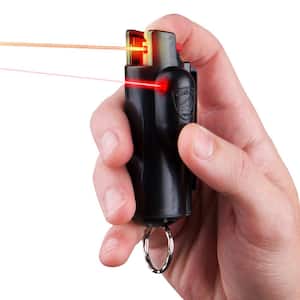 Laser Assist Pepper Spray on Keychain, AccuFire, Black