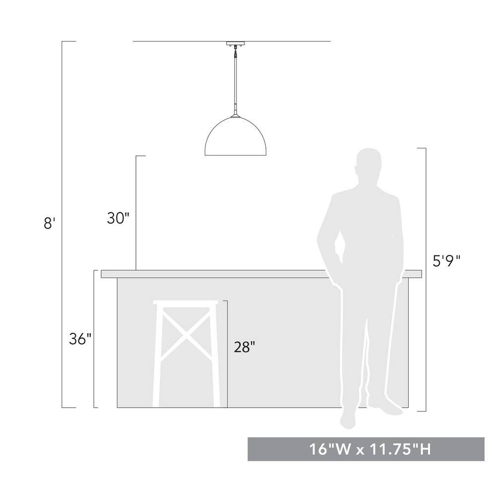 Zoey 16" Matte Black Modern Industrial Bowl Pendant Light