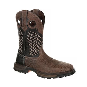 Men's Maverick XP Non Waterproof 11 Inch Work Boots - Steel Toe - Chocolate Safari Elephant Blk Size 12(W)