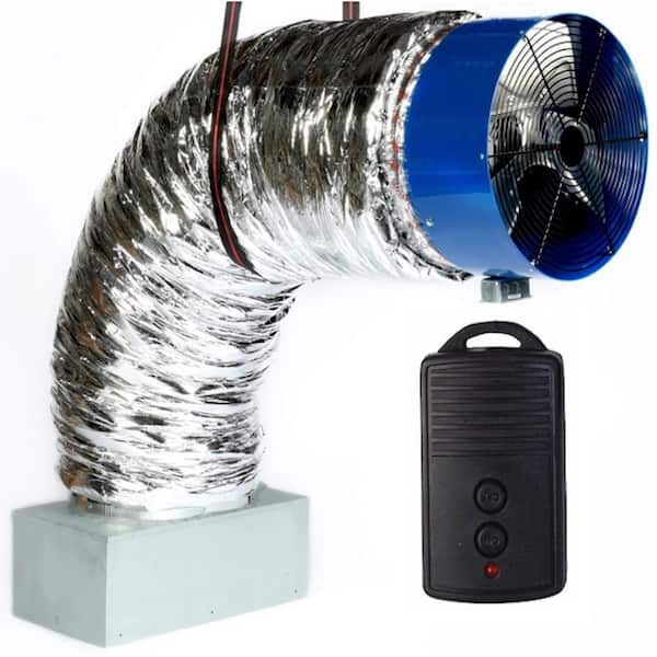 3300 CFM Energy Efficient Whole House Fan Includes Plug and Play 1-Speed Remote Control