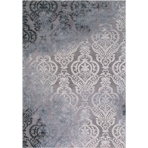 Thema Lancing Soft Gray 3 ft. x 5 ft. Area Rug