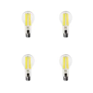 150-Watt Equivalent A21 Dimmable Clear Glass Filament E26 Medium Base LED Light Bulb, Daylight (5000K) (4-Pack)