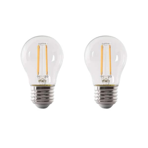 Feit Electric 75-Watt Equivalent A15 Medium Base Dimmable Filament Clear Glass LED Ceiling Fan Light Bulb in Daylight (2-Pack)