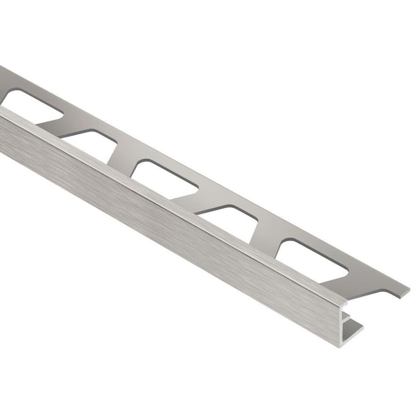 Schluter Schiene Brushed Nickel Anodized Aluminum 1/4 in. x 8 ft. 2-1/2 in. Metal Tile Edging Trim