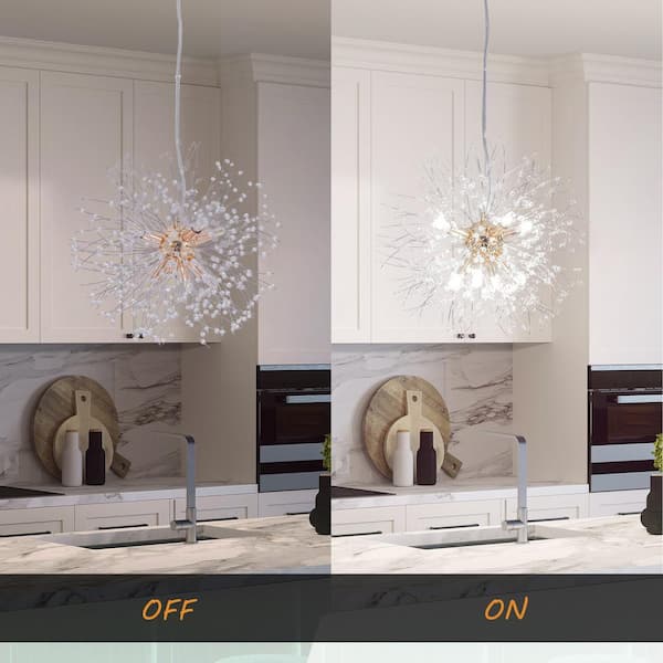 Rennnsan Eli 8-Light Dimmable Gold Starburst Sphere