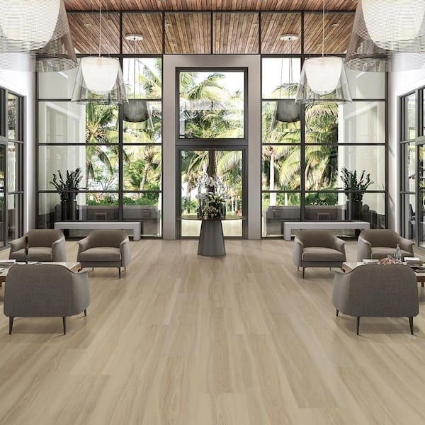 French Oak Santa Clara 20 MIL x 9 in. W x 60 in. L Waterproof Loose Lay Luxury Vinyl Plank Flooring (22.6 sq. ft./Case)