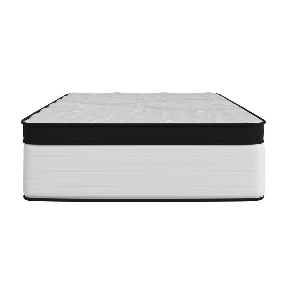 Twin 12" White and Black Innerspring Adjustable Mattress