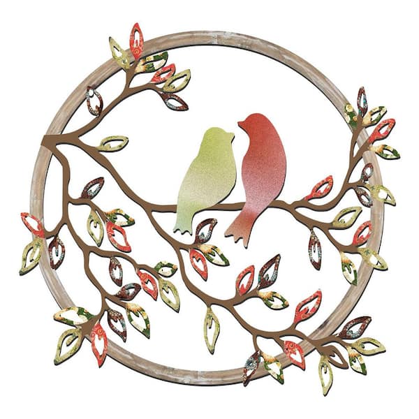 Unbranded 1-Piece Silhouette Bird Art Decor 11.8 in. x 11.8 in. Metal Work, Elegant Color