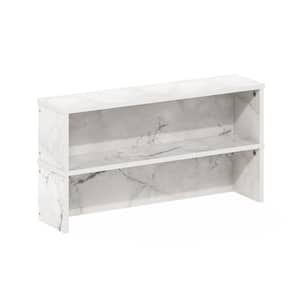 Helena Marble White 23 in. Kitchen Stackable Organizer Shelf (Set of 2)