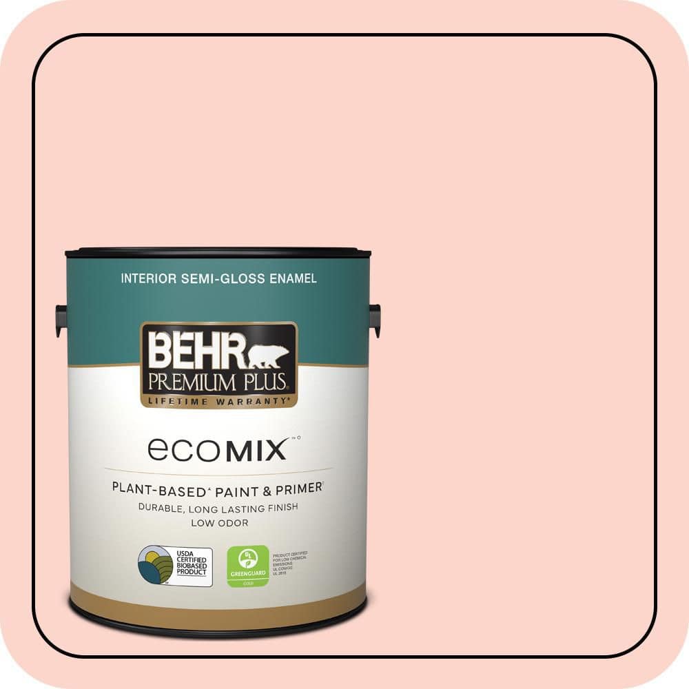 1 gal. #190A-2 Coral Mantle Semi-Gloss Enamel EcoMix Plant-Based Interior Paint & Primer price history on PriceWatchPro