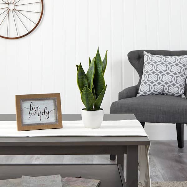 16 in. Artificial Sansevieria Plant