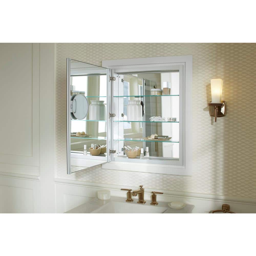 Verdera Sleek 30" Aluminum Frameless Medicine Cabinet with Adjustable Shelves