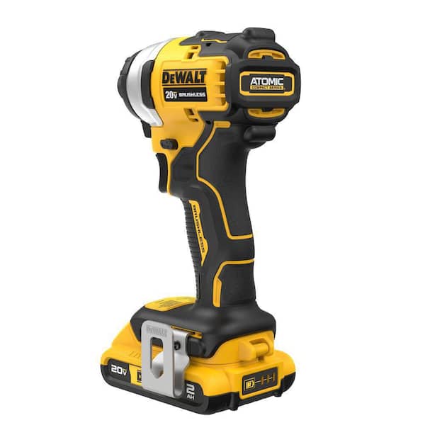 DEWALT - ATOMIC 20V MAX Lithium-Ion Brushless Cordless Compact 1/4 in. Impact Driver Kit & Drill Bit Set w/2Ah Battery & Charger
