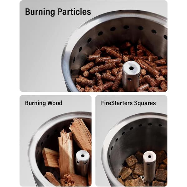 9.7 in. H x 7.1 in. Black Flame Intensity Control Tabletop Fire Pit for Outdoor with Travel Bag and 2 Mini Sticks