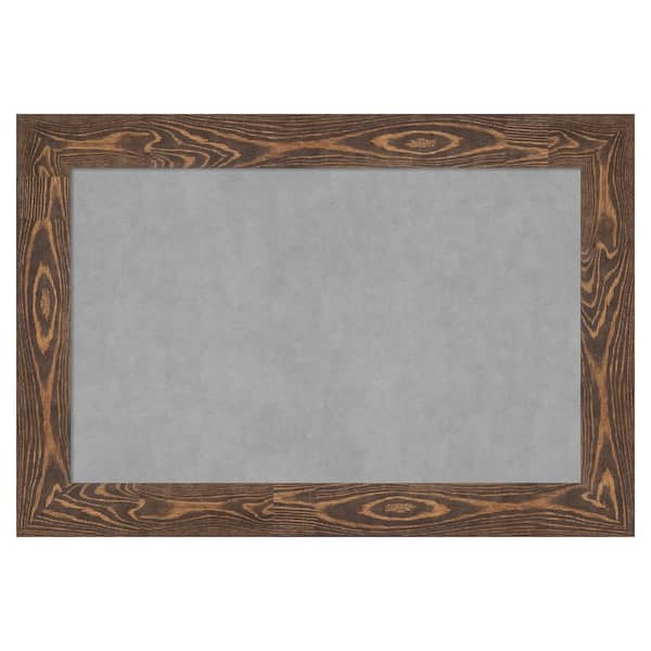 Amanti Art Bridge Brown 38 in. x 26 in. Framed Magnetic Board