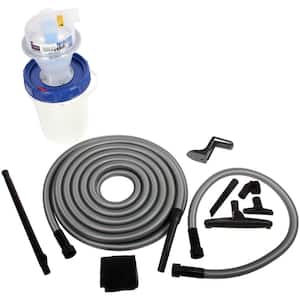 Assembled Dust Separator with Locking 5 Gal. Collection Bin and 50 ft. Hose Garage Attachment Kit for Wet/Dry Vacuums