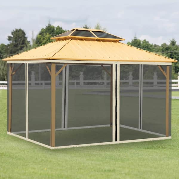 Outsunny Replacement Mesh Mosquito Netting Screen Walls for