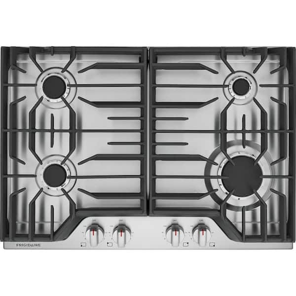 Frigidaire 30 in. Gas Cooktop in Stainless Steel with 4-Burners FCCG3027AS  - The Home Depot