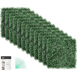 20 in. x 20 in. Faux Green Wall Decor Garden Fence (Pack of 12)