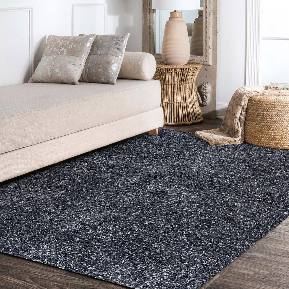 Mercer Shag Plush Denim Blue 3' x 5' Rectangular Area Rug