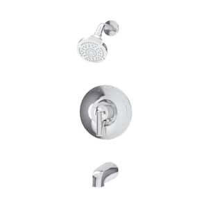 Birch HydroMersion Single Handle Tub and Shower Faucet Trim Kit with Volume Control in Polished Chrome 1.5 GPM