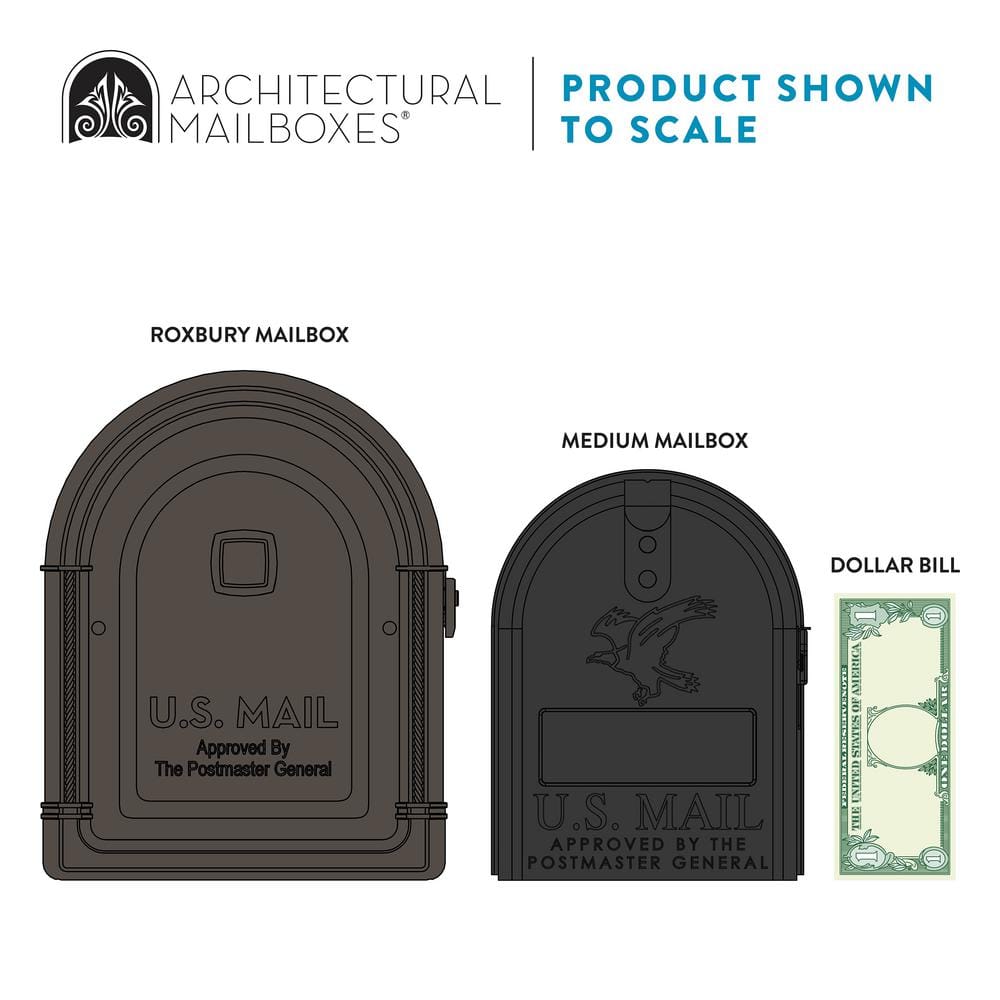 Roxbury Rubbed Bronze Aluminum Post Mount Mailbox