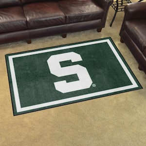 Michigan State Spartans Green 4 ft. x 6 ft. Plush Area Rug