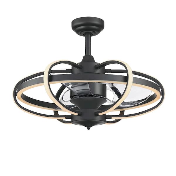 FANIMATION Obvi 26.43 in. Integrated LED Indoor Black Ceiling Fan with Light Kit