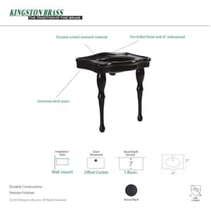 Console Table and Pedestal Legs Combo with 8 in. Center in Black