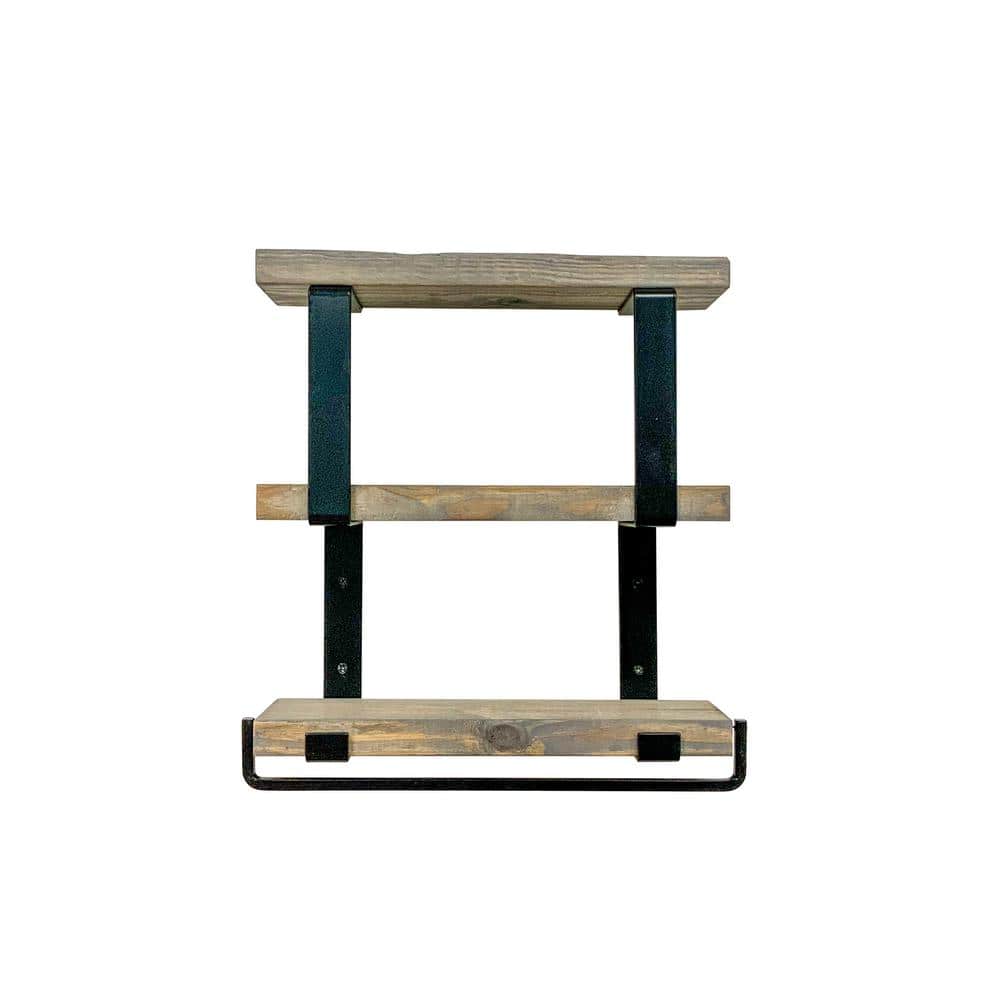 Del Hutson Designs Ziggy 6.125 in. D x 20 in. W x 24 in. H Gray Tiered Deco